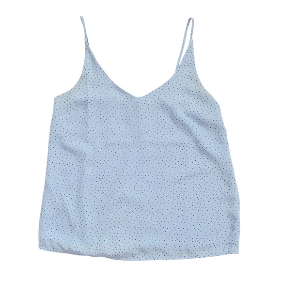 Banana Republic Sky Blue Dot Camisole V-Neck Tank Top Shirt - Picture 1 of 3